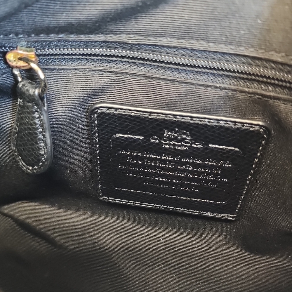 Coach Black Crossbody Bag with Gold Accents - Picture 9 of 12